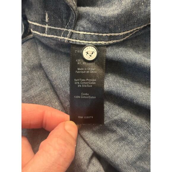 Rag & Bone Chambray Long Sleeve Button Down Dress Size Small - Picture 9 of 9